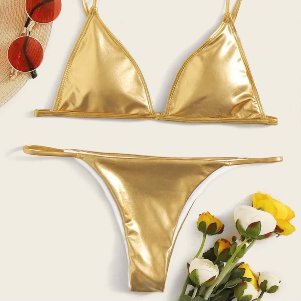 gold bikini